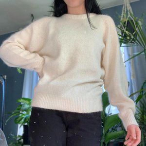Cream silk blend sweater